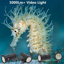 2015 de buceo de vídeo de buceo antorcha 100M de luz submarina fotográfica LED